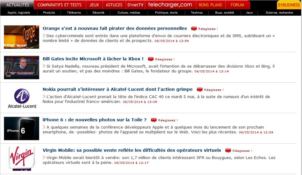 01Net Allégé sans pub