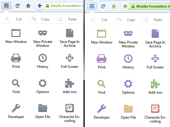 Colorize Firefox Buttons
