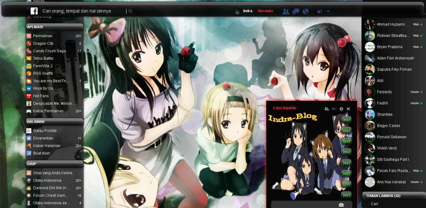 K-On - Template Facebook  Indra-Blog