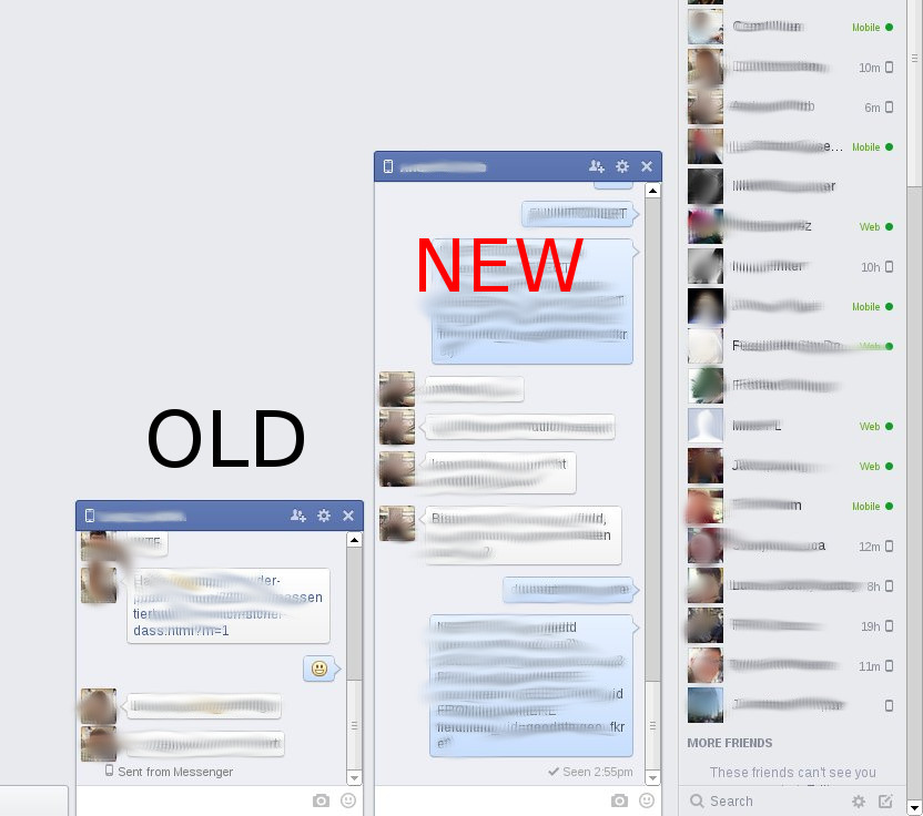 Facebook High Chat Panels