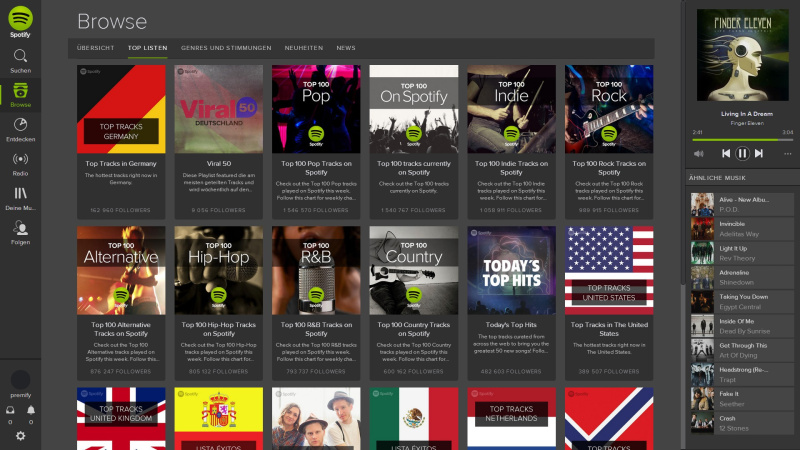 Spotify Light Grey WebPlayer