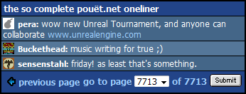 Pouët oneliner handles