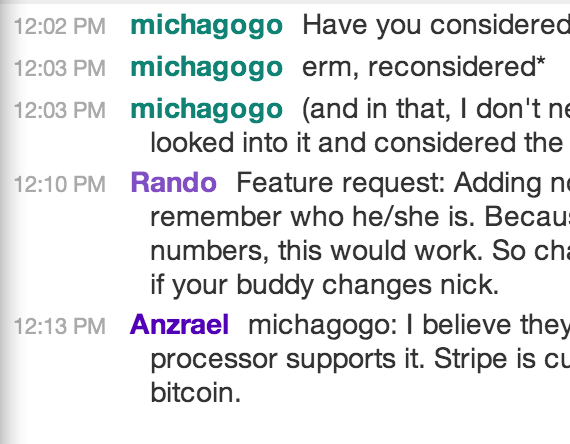 IRCCloud Nick Padding