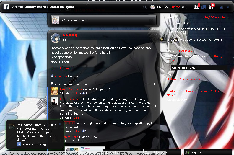 Facebook Theme - Bleach Hollow Ichigo