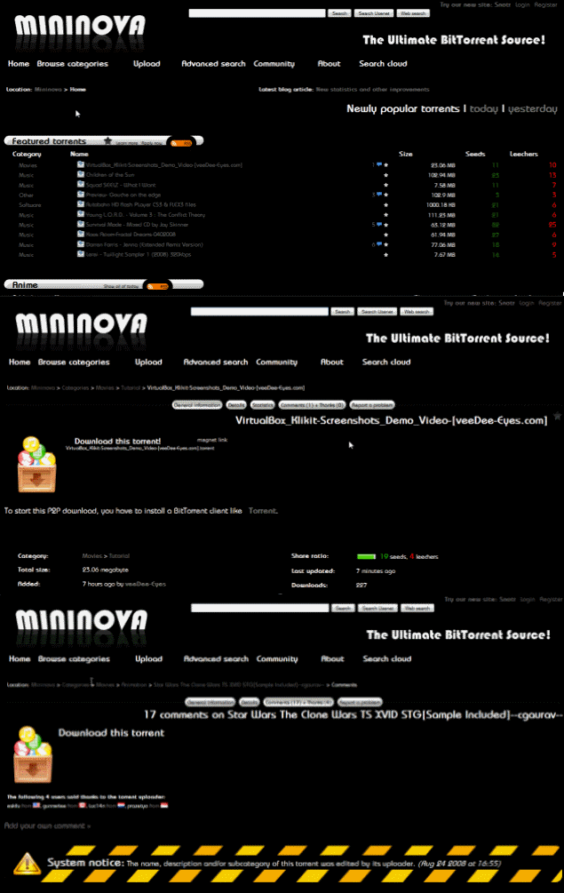 Mininova "Lights Out" part 1 of 2