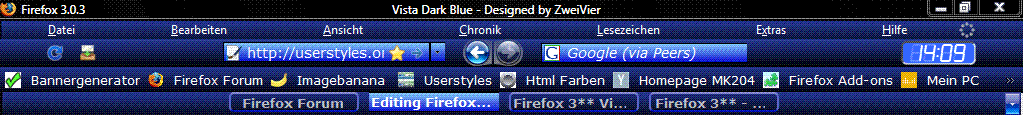 Firefox 3**  Vista Dark Blue - Default Theme 