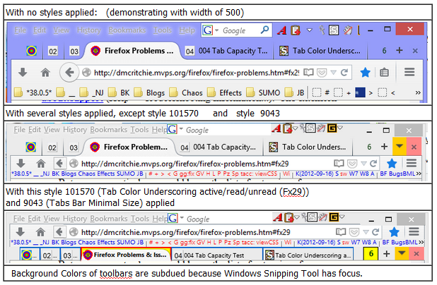Tab Color Underscoring active/read/unread (Fx29)