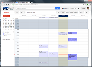 Notre Dame Google Calendar (Gmail)