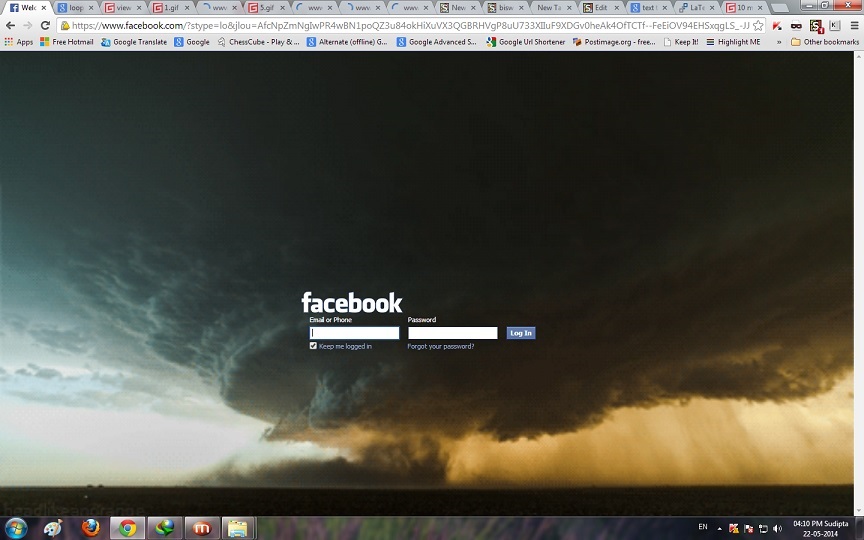 Rotating Clound (ANIMATED) Facebook Login