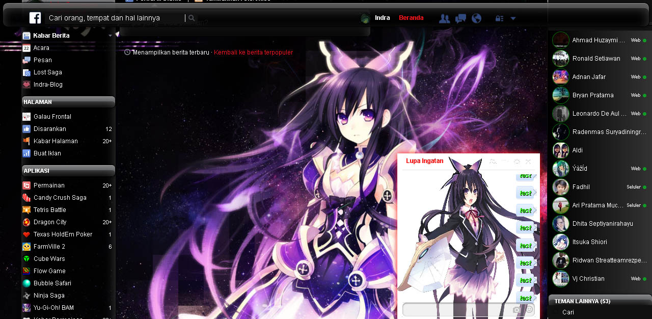 Date A Alive -Tohka- Themes Facebook -Indra-Blog-