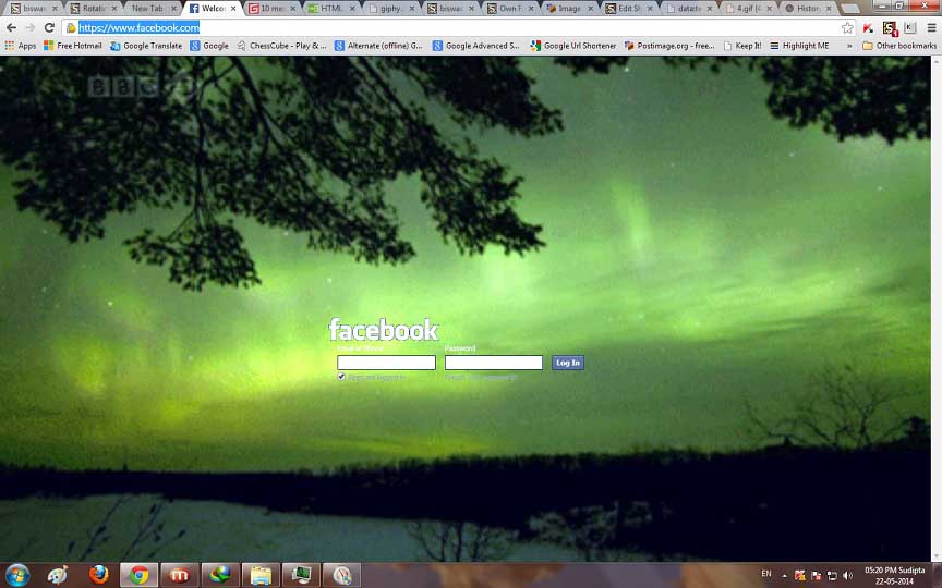 Magical Aurora (ANIMATED) Facebook Login