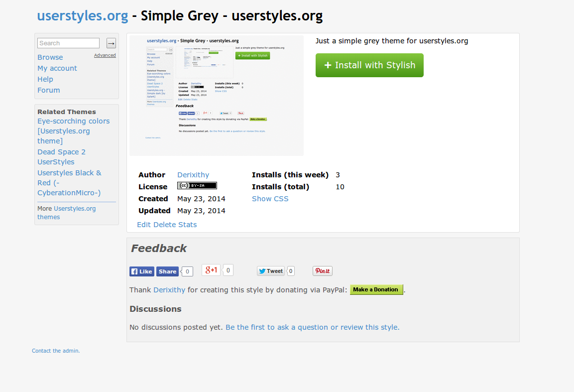 Simple Grey - userstyles.org