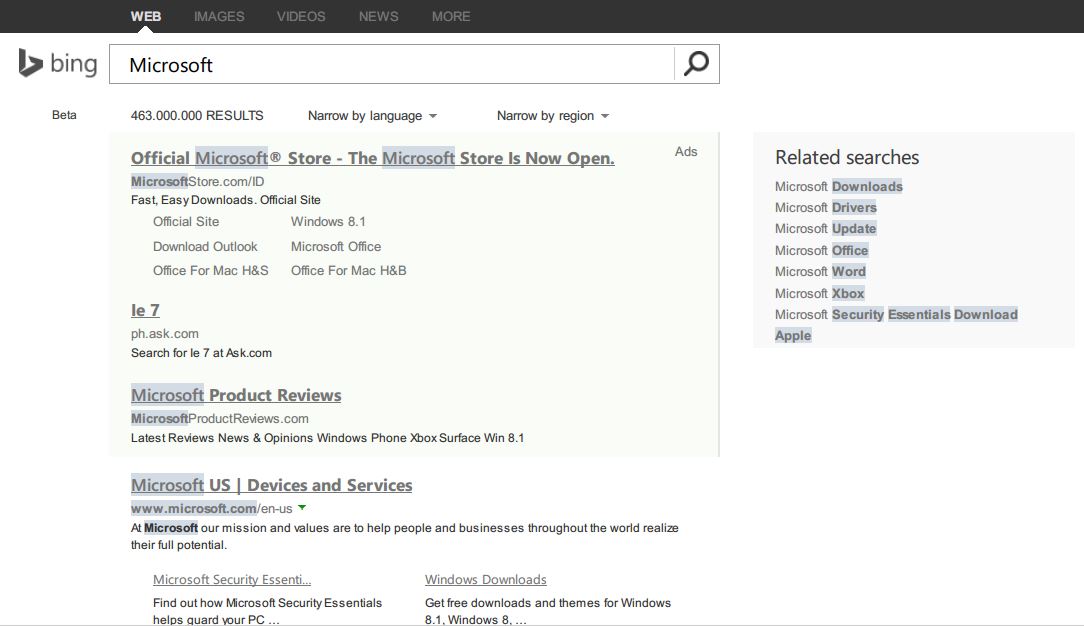 Simple Monochrome Bing Color
