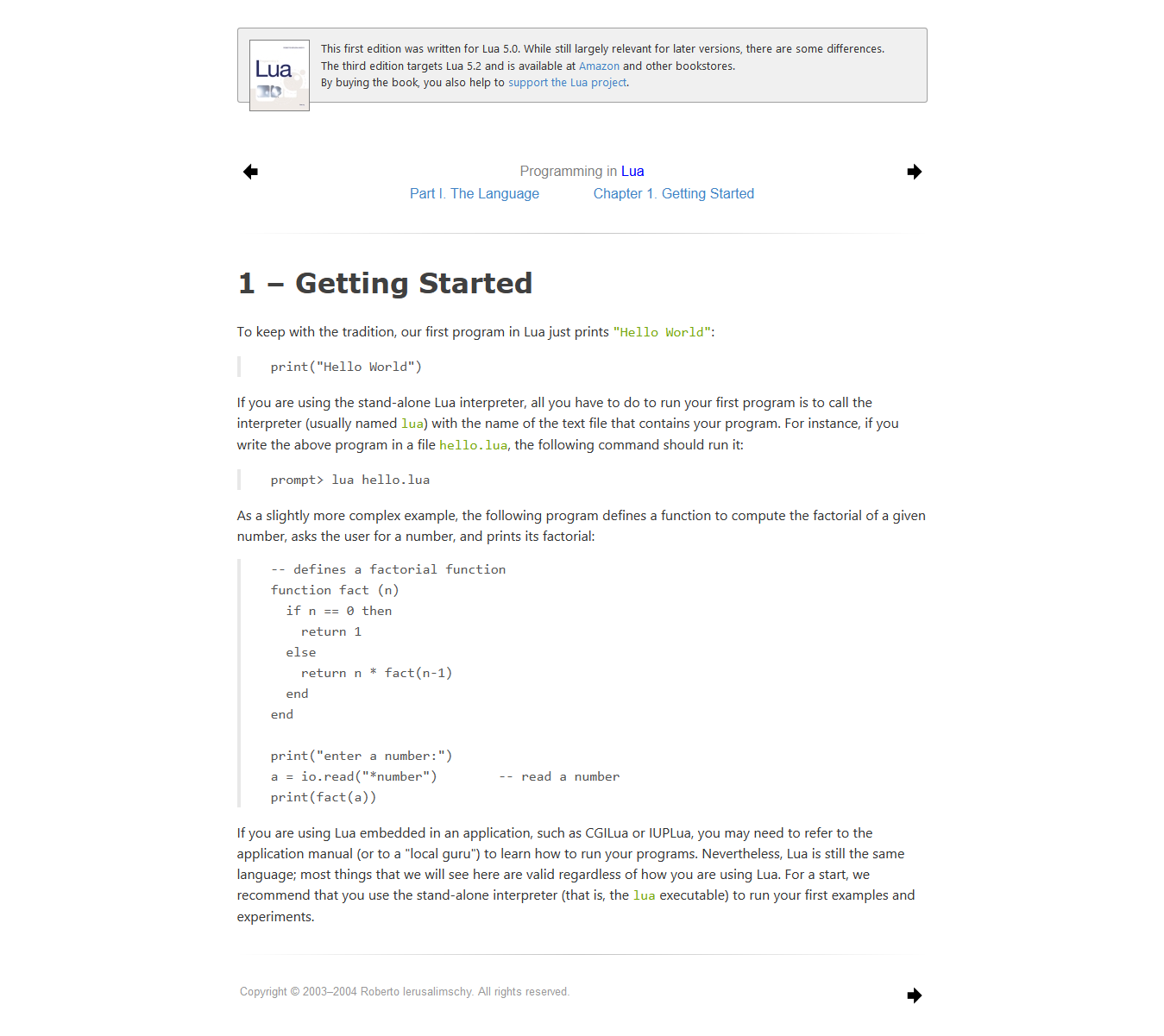 Lua.org Simplistic Restyle