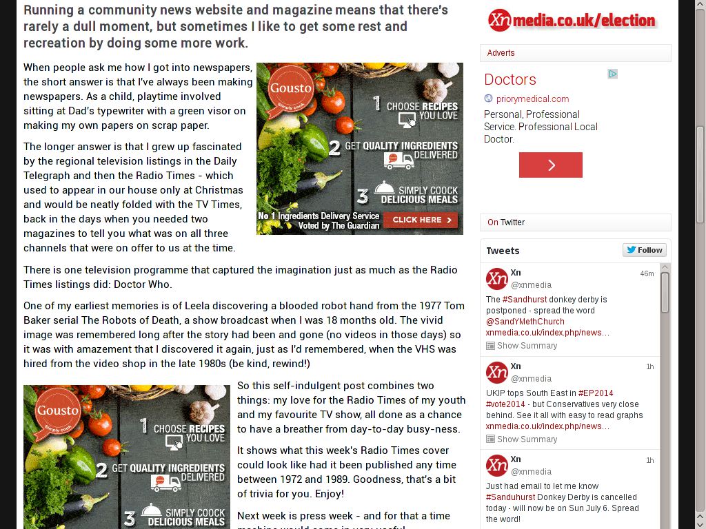 Remove distractions from xnmedia.co.uk