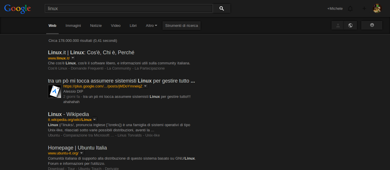SSLDistro Google Search Dark