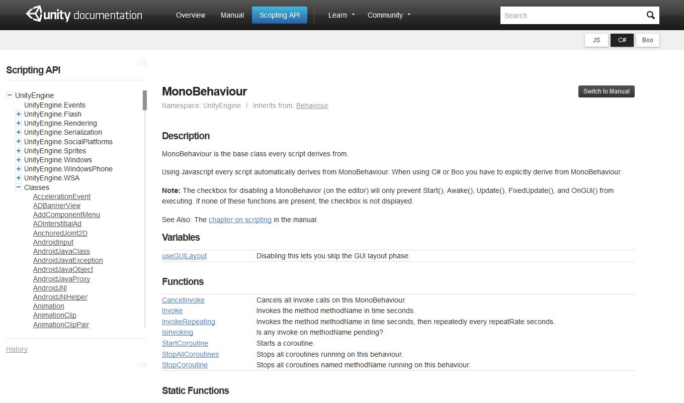 Unity Condensed Documentation