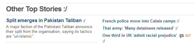 Add :/ at the end of all headings