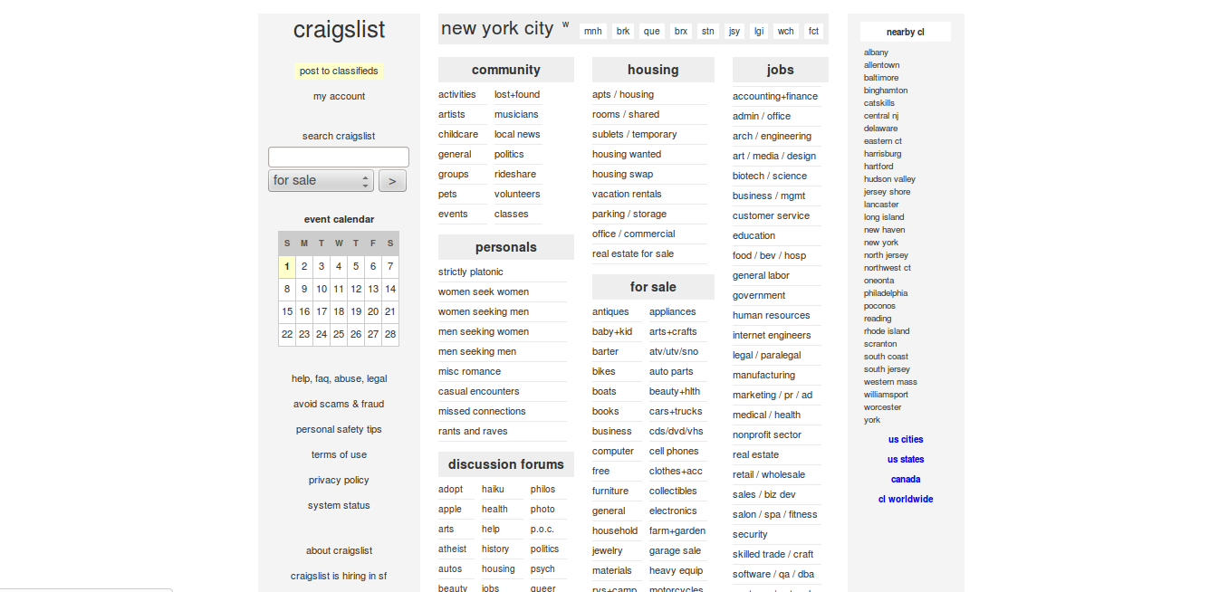 Craigslist Minimalist