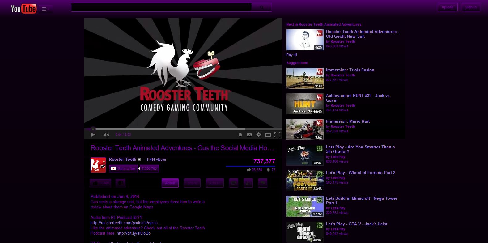 Purple Youtube by AcousticMarshmallow