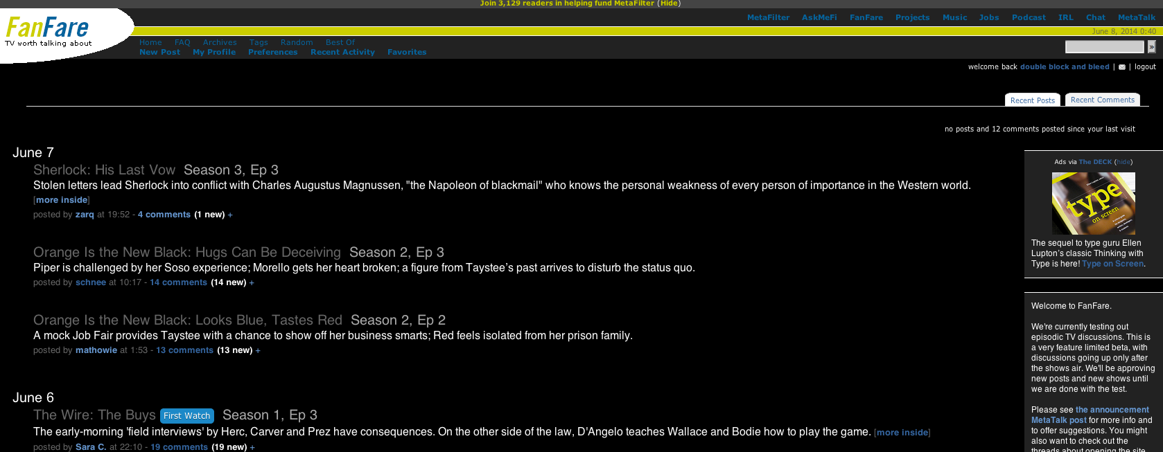 Metafilter FanFare: Black and Gray