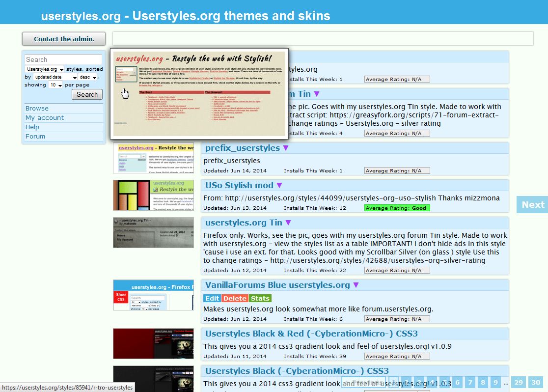 VanillaForums Blue userstyles.org