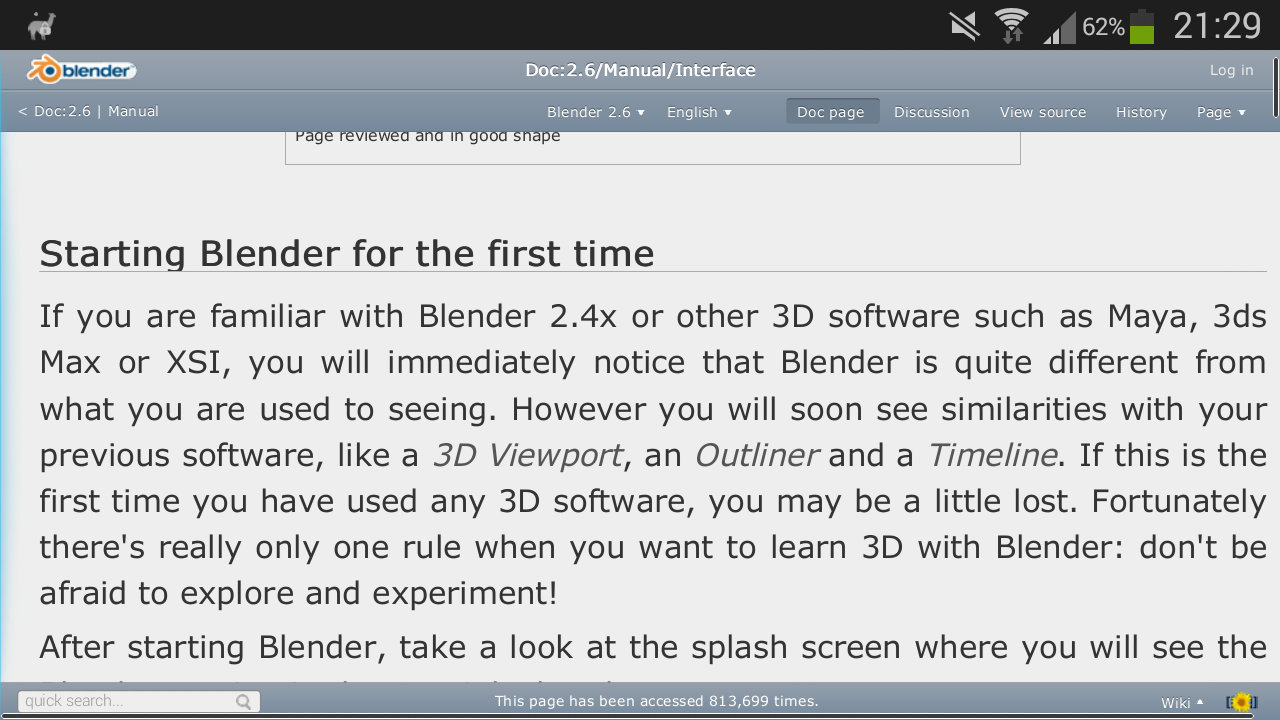 Blender Wiki - Hide left column for mobile reading