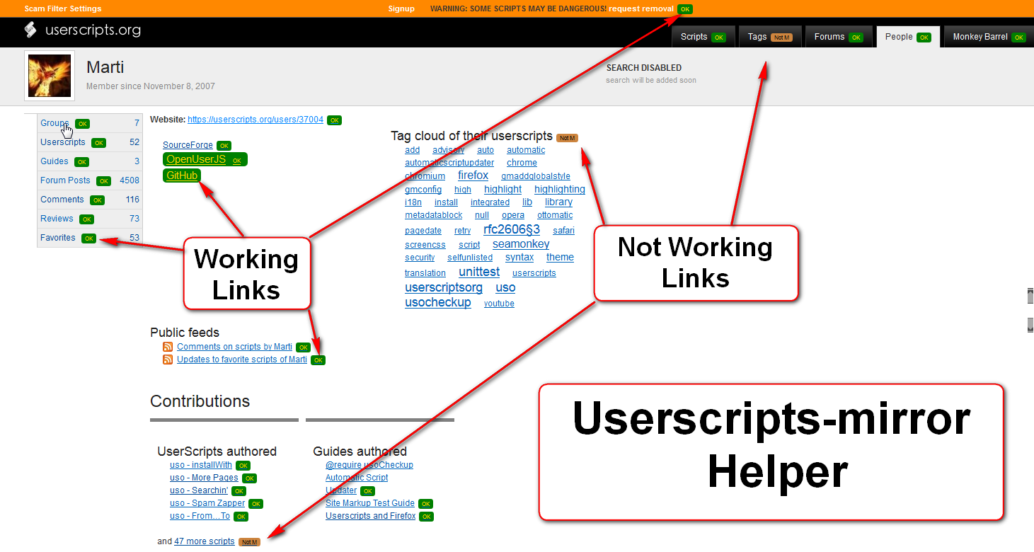 Userscripts-mirror Helper v.10