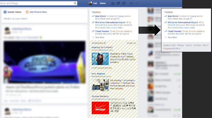Hide Facebook Sidebar