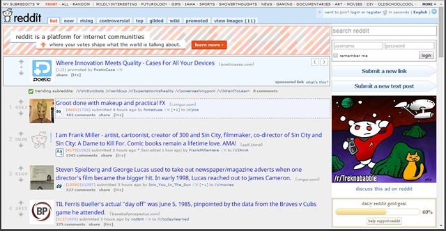 reading Reddit