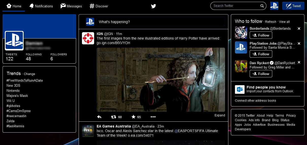 twitter - dark
