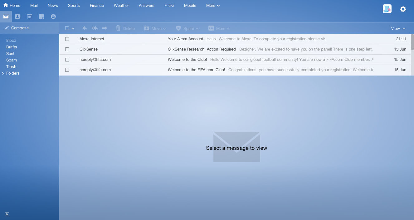 Clean Sleek Neat Yahoo Mail