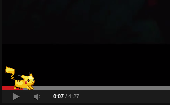 YouTube – Pikachu progress bar video player theme