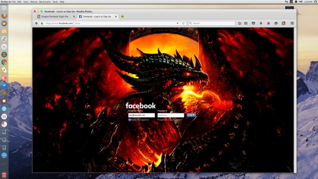 Dragon Facebook Login Theme  - By isourish