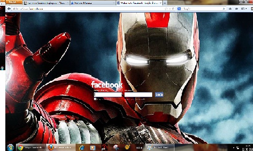 Iron Man Facebook Login Theme - by isourish