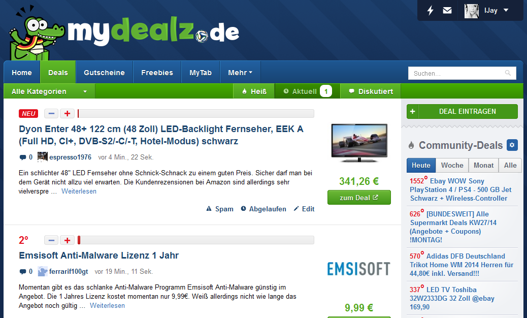MyDealZ.de + HUKD Redesign Fixes