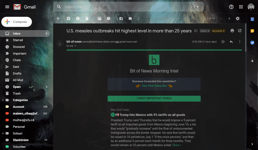 Gmail Dark Emails