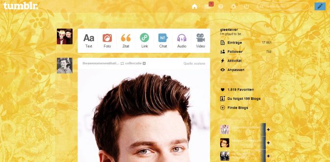 orange flower dashboard theme tumblr *updated*