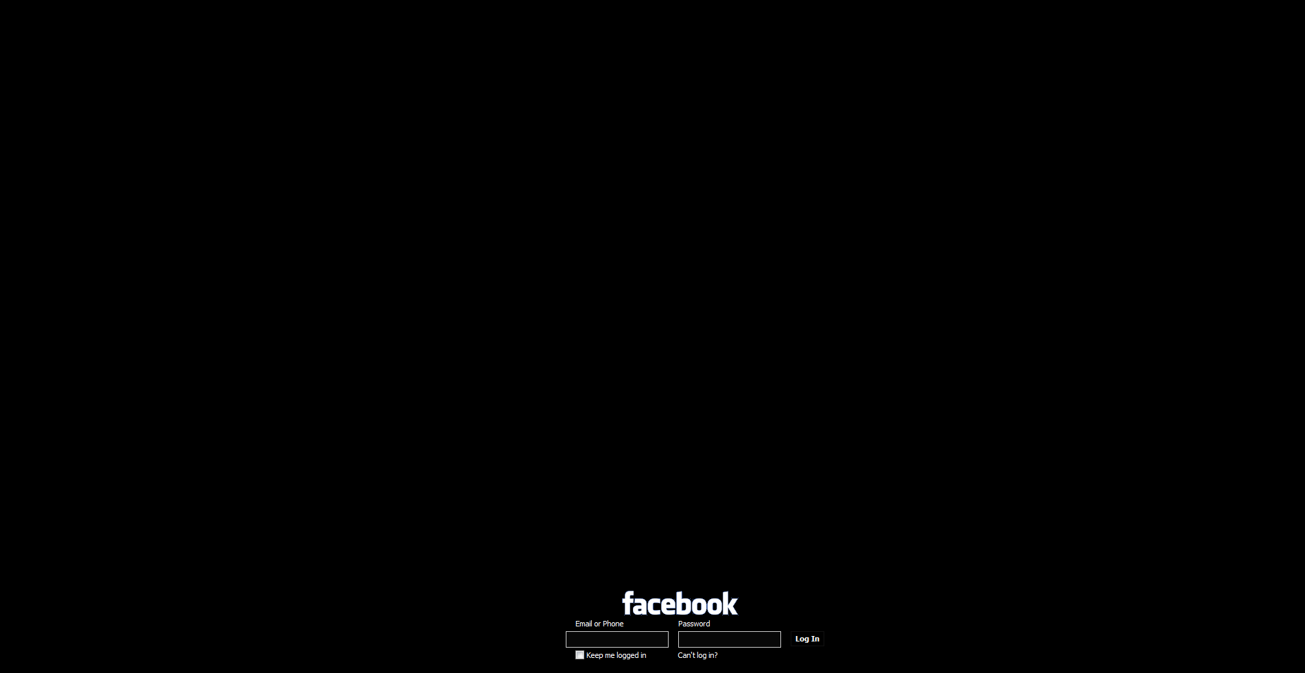 Facebook black style