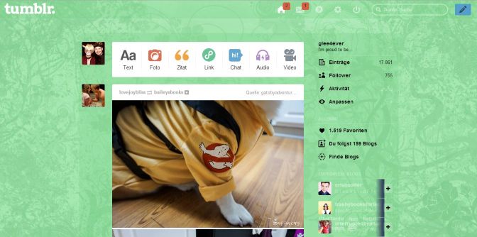 Flower green tumblr dashboard theme
