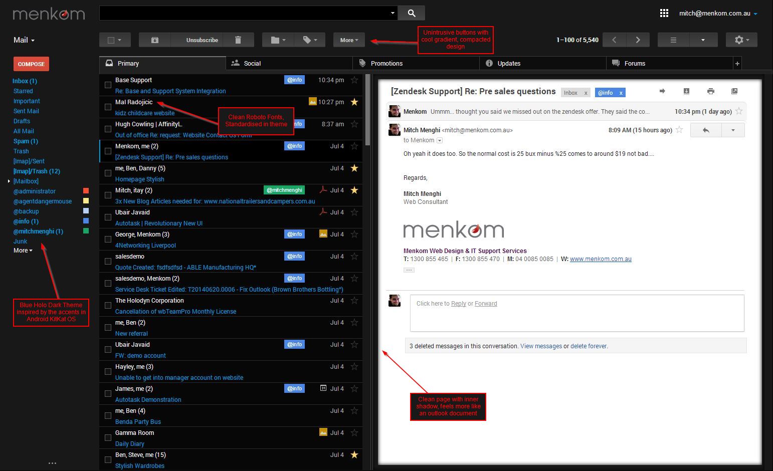 Android Dark Holo Inspired Theme for Google Apps