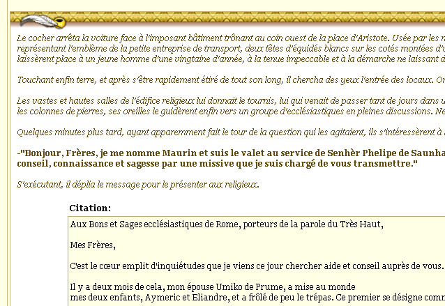 Balises RP sans italique et fond blanc