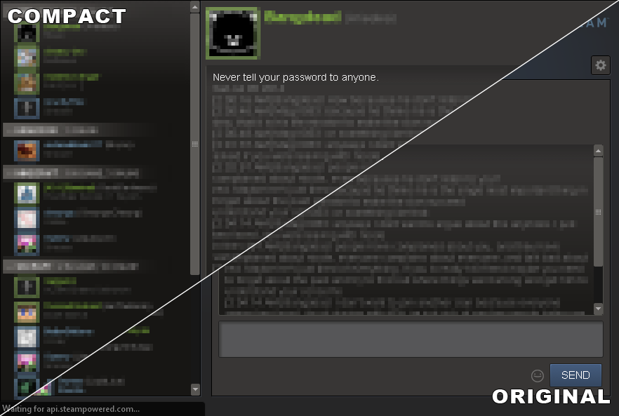 Steam Web Chat Compact