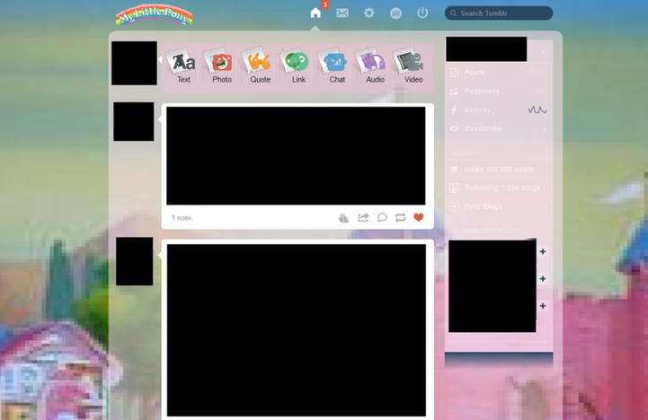 G1 My Little Pony Dashboard Theme