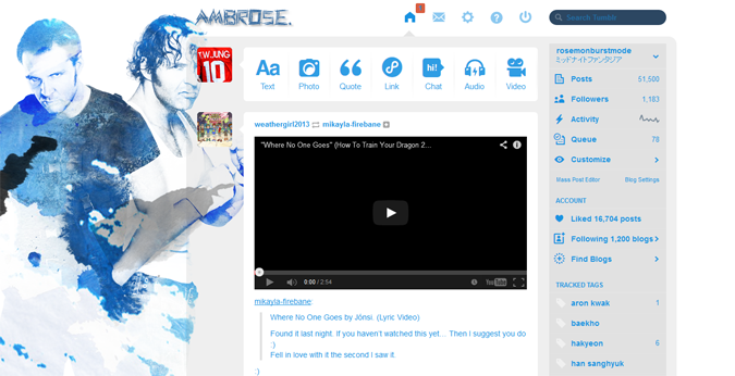 Dean Ambrose Watercolor Dashboard
