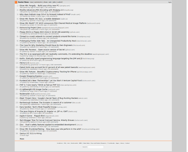 Hacker News Ycombinator