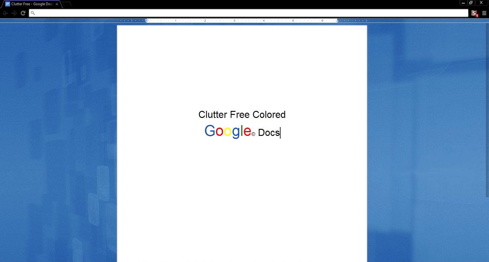Clutter Free Colored Google Doc