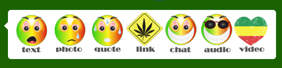 Tumblr Icons: Peace-Love-Chill (in Rasta colors)