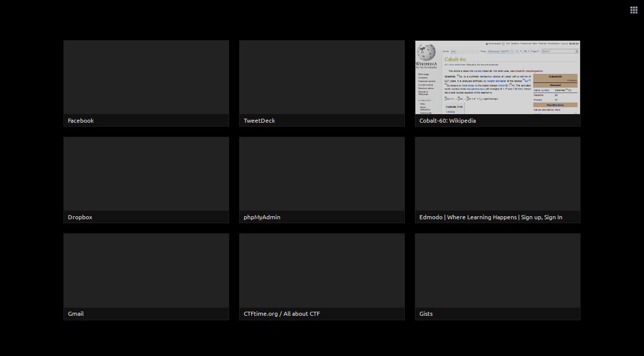 about:newtab - dark - legacy