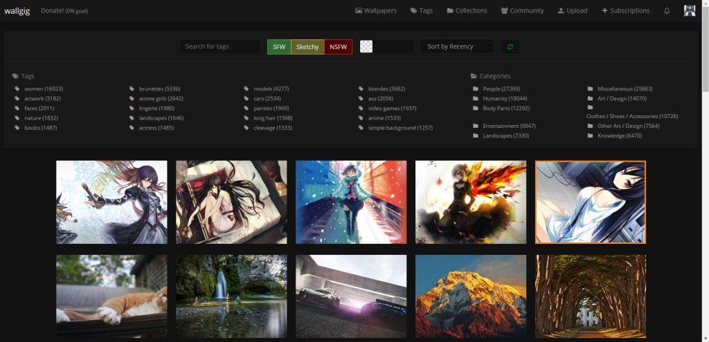 Wallgig Dark Theme